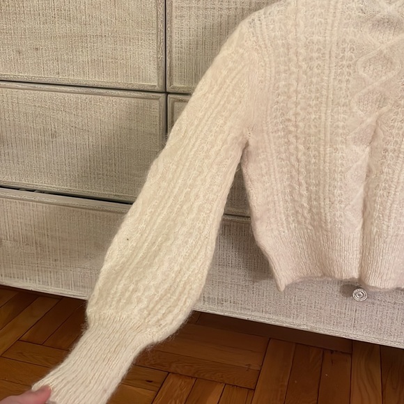 White reformation cropped sweater size xs - Picture 3 of 6